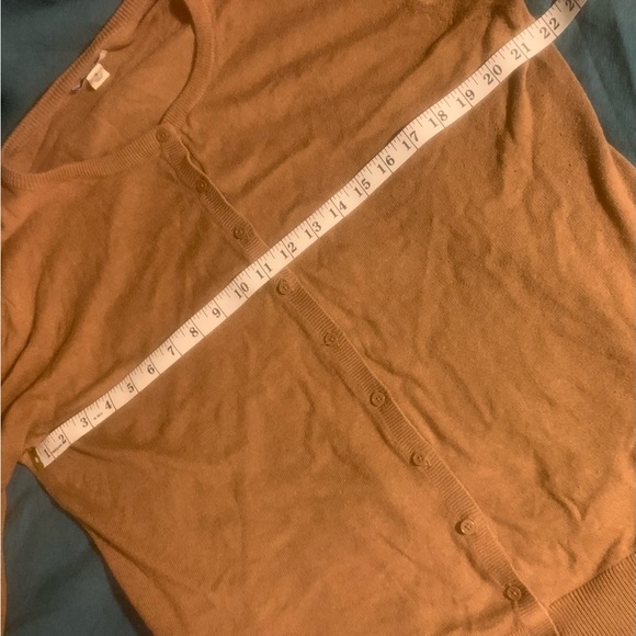 Lightweight, camel- coloured, cotton-blend cardigan XL - Picture 7 of 10
